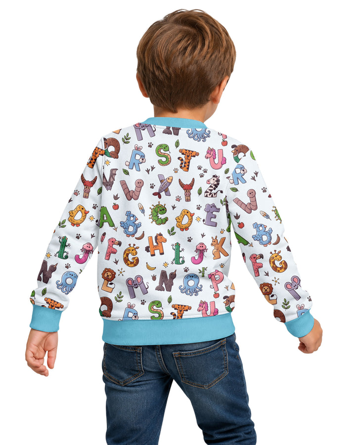 Animals Alphabet Bamboo Crewneck Sweatshirt
