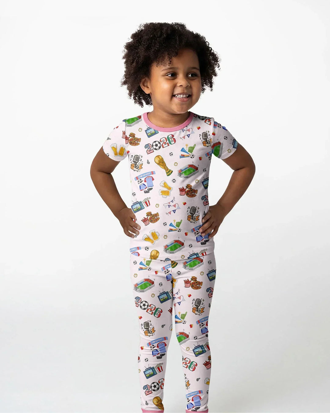 Zweiteiliges, kurzärmliges Pyjama-Set mit Marienkäfern