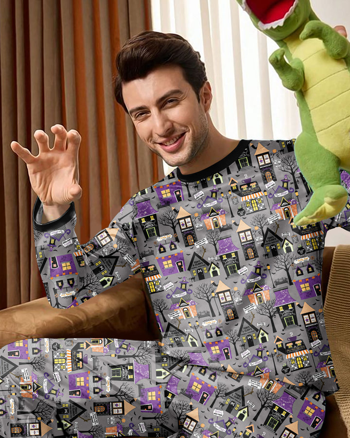 Halloween Hometown Bamboo Men's Pajama Set