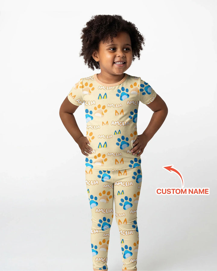 Zweiteiliges, kurzärmliges Pyjama-Set mit Marienkäfern