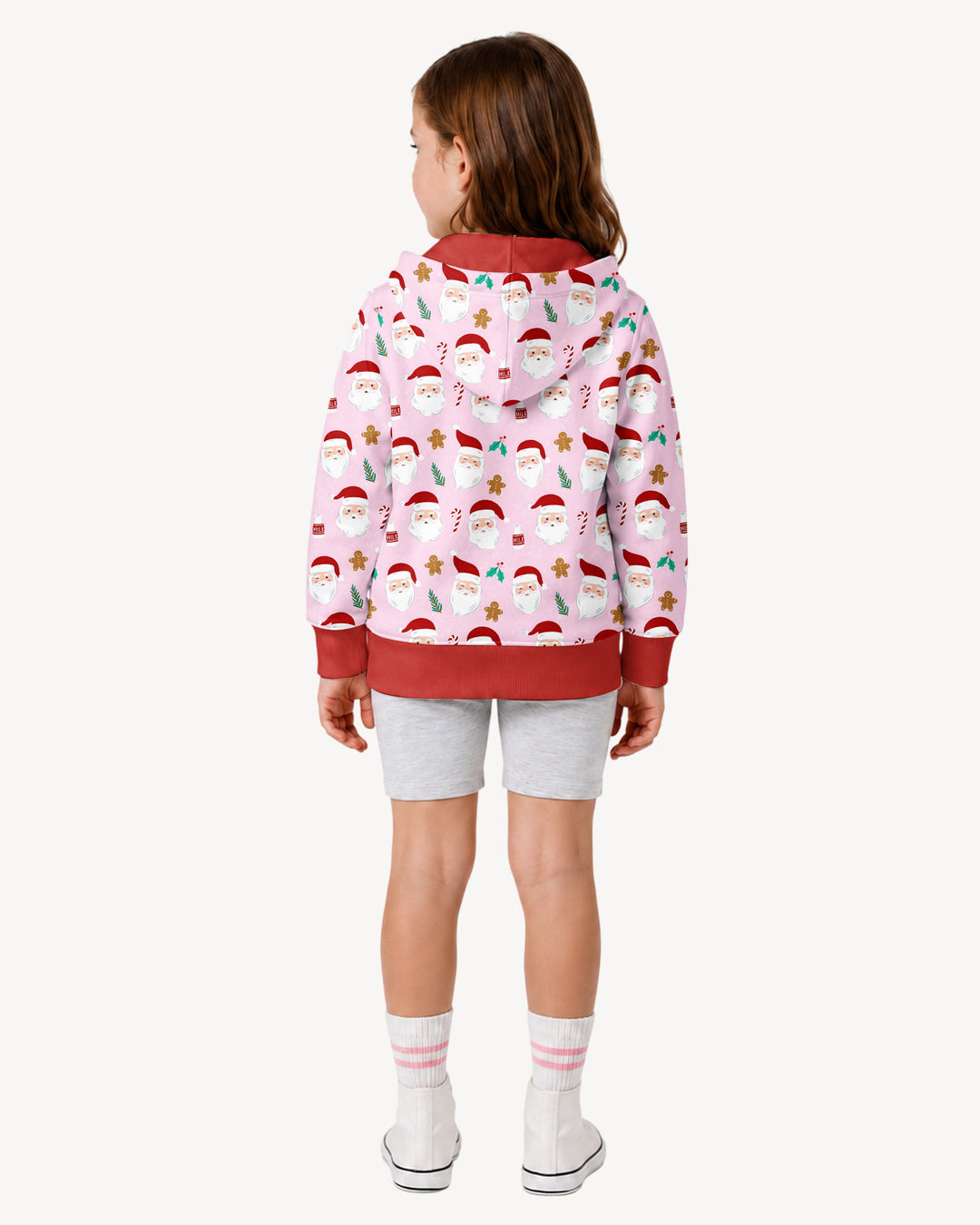 Christmas Sweet Santa Bamboo Zip Hoodie