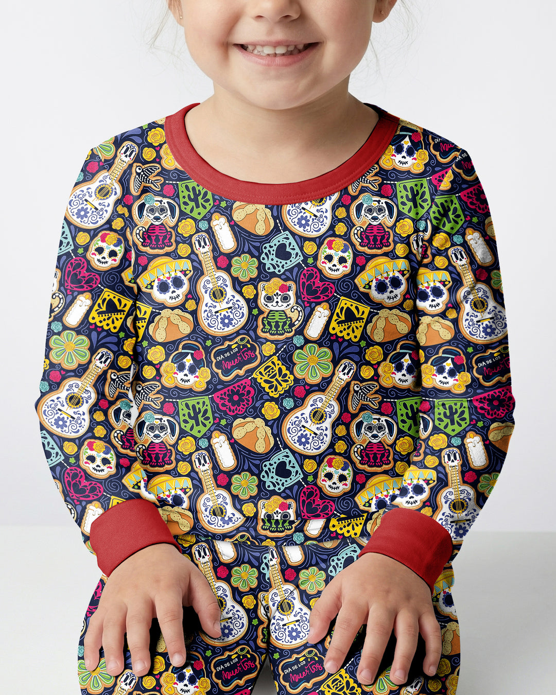 Cookie De Los Muertos Bamboo Two Piece Long Sleeve Pajama Set