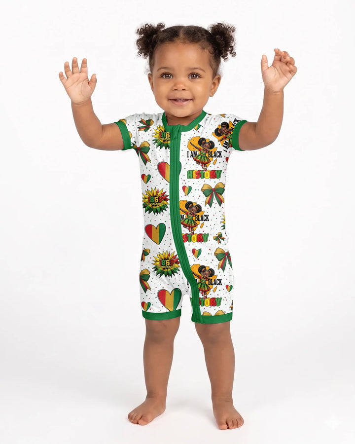 Juneteenth Girl I Am Black History Bamboo Shorty Zippy