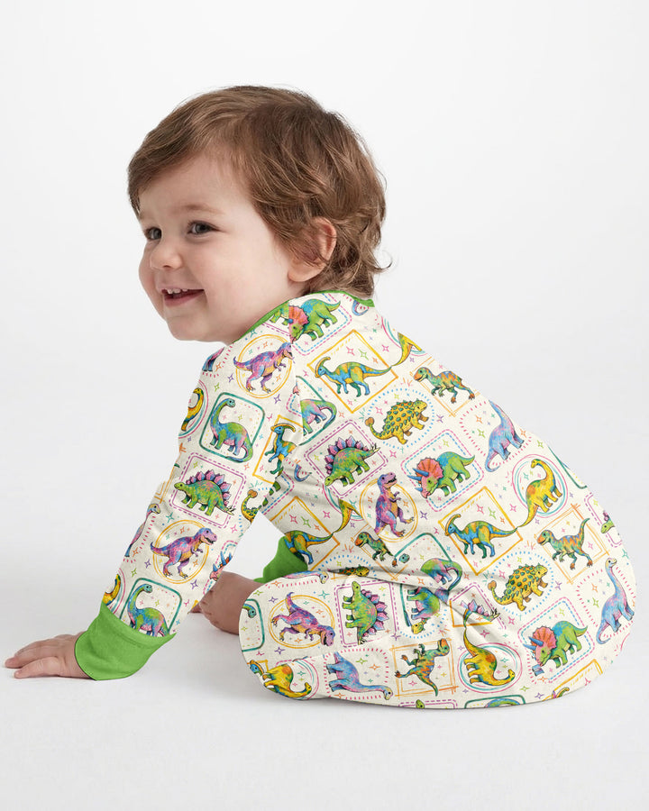 Whimsical Dinosaurs Bamboo Convertible Zippy