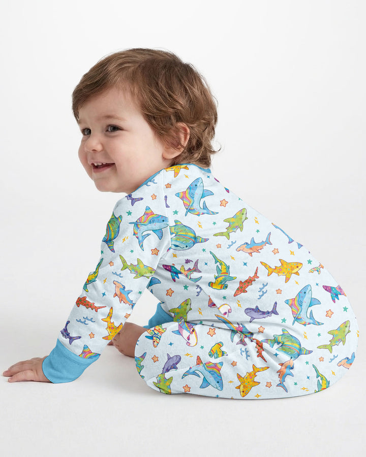 Tropical Sharks Bamboo Convertible Zippy