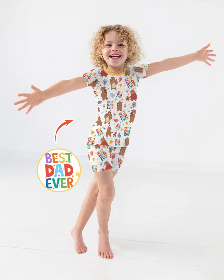 Zweiteiliges Pyjama-Set mit kurzen Ärmeln und Shorts im Sommer-Design