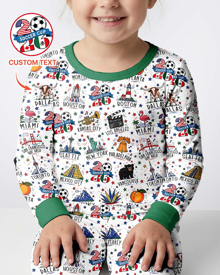 Zweiteiliges Langarm-Pyjama-Set mit Sommerfrüchten