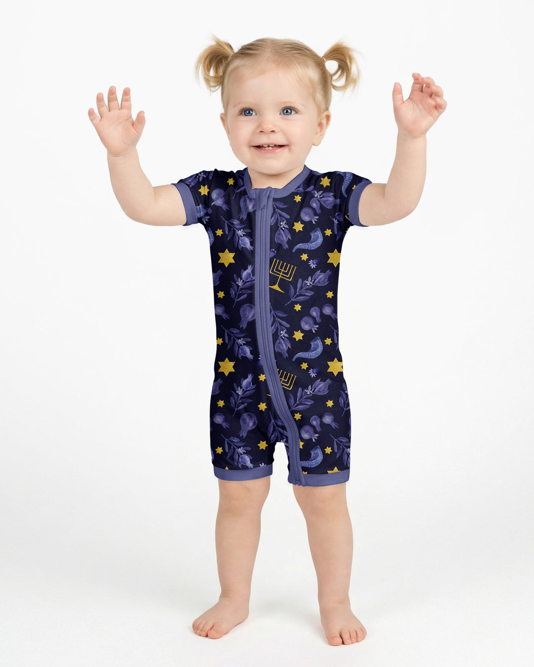 Rosh Hashanah Night Family Matching Bamboo Shorty Zippy