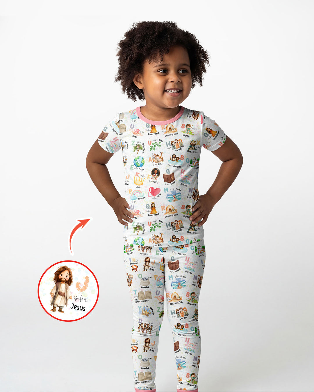 Zweiteiliges, kurzärmliges Pyjama-Set mit Marienkäfern
