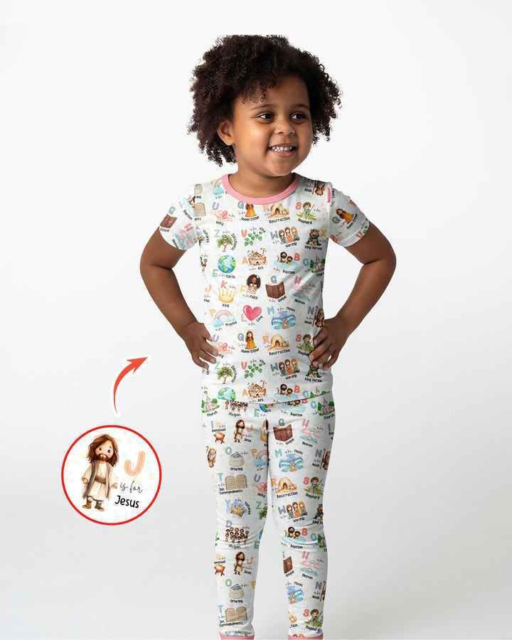 Zweiteiliges, kurzärmliges Pyjama-Set mit Marienkäfern