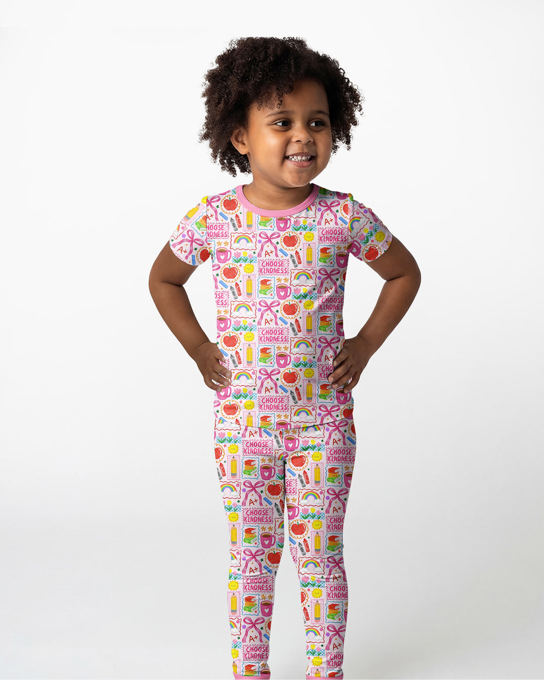 Zweiteiliges, kurzärmliges Pyjama-Set mit Marienkäfern