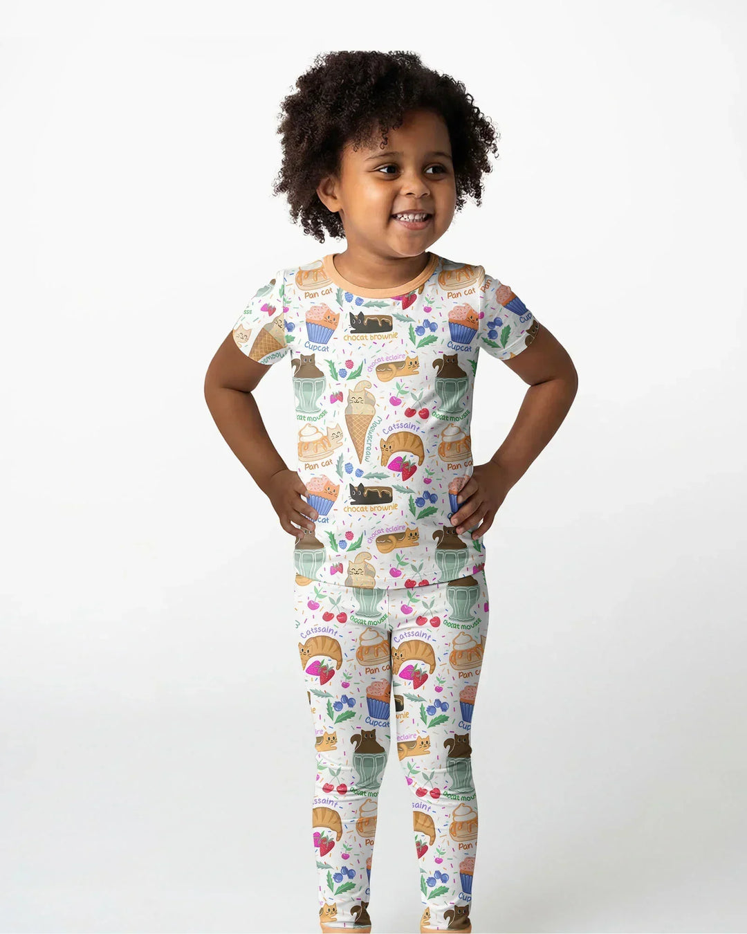Zweiteiliges, kurzärmliges Pyjama-Set mit Marienkäfern