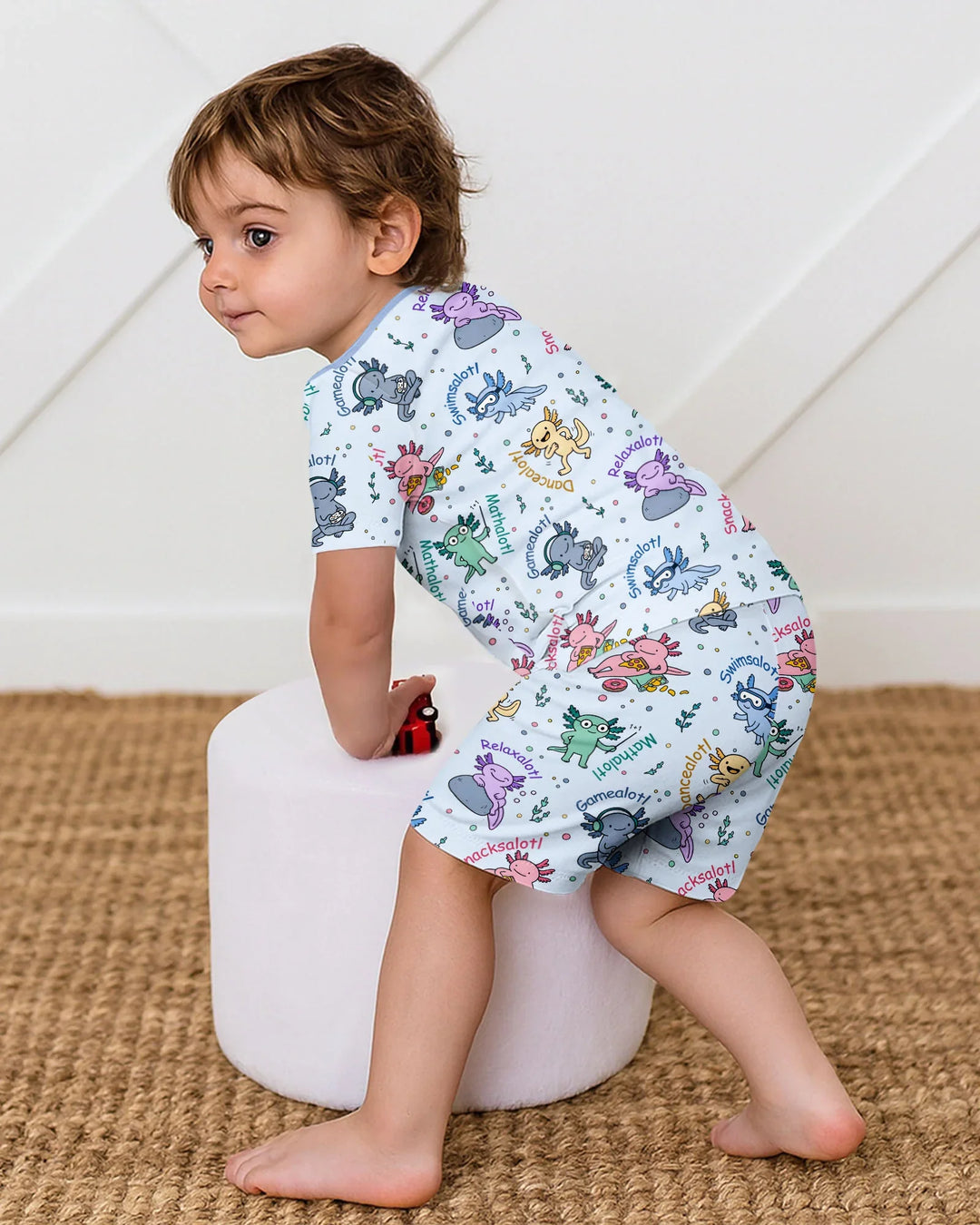 Schlafanzug-Set zweiteilig, kurze Ärmel, kurze Hose, Bambus