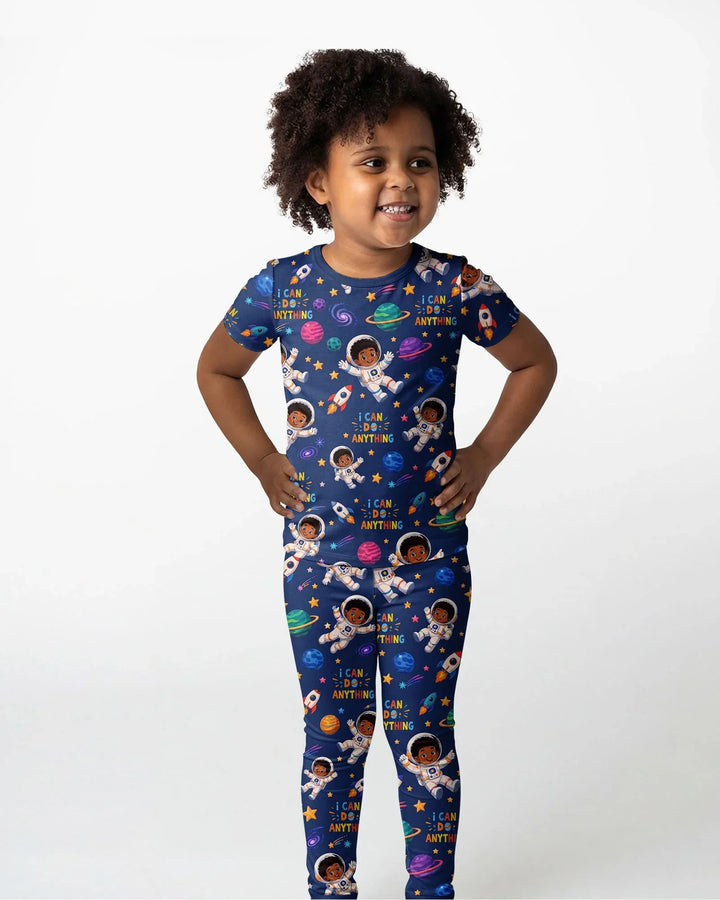 Zweiteiliges, kurzärmliges Pyjama-Set mit Marienkäfern