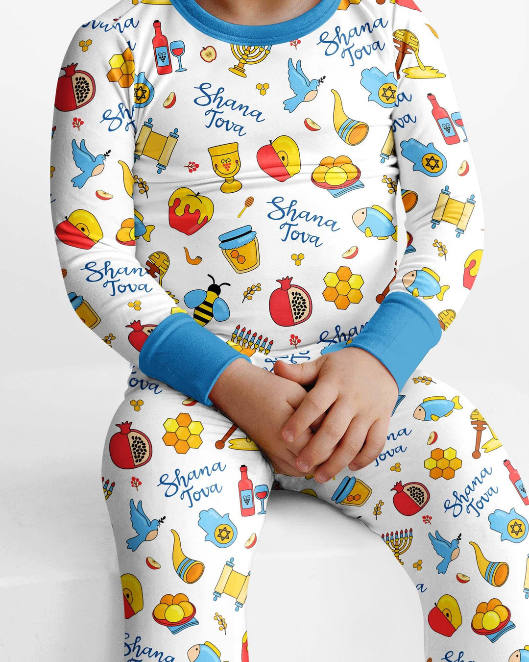 Zweiteiliges Langarm-Pyjama-Set mit Sommerfrüchten