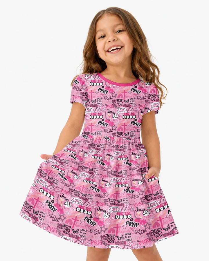 Pink Faith & Grace Bamboo Twirl Dress