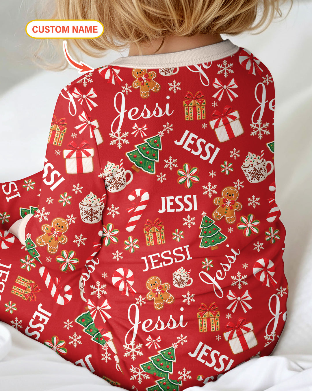 Merry Christmas Custom Name Bamboo Convertible Zippy