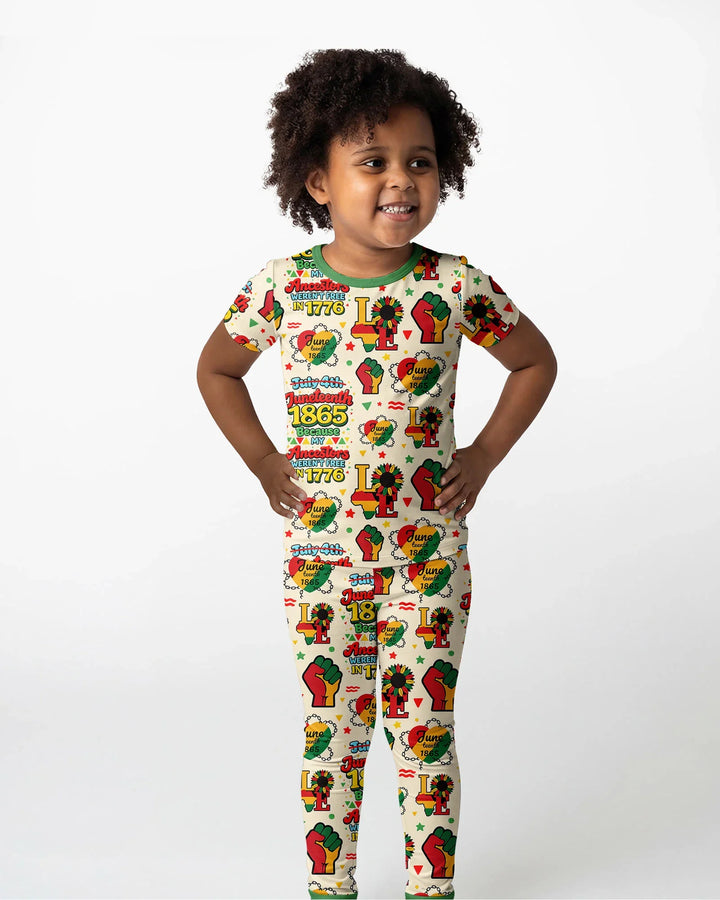 Zweiteiliges, kurzärmliges Pyjama-Set mit Marienkäfern