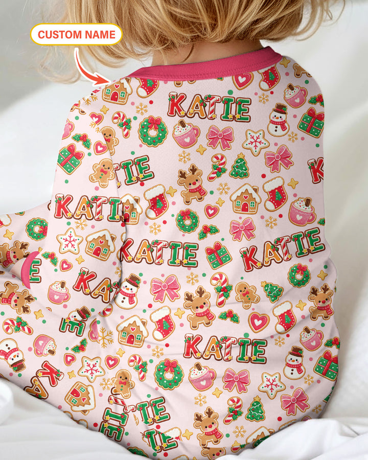 Pink GingerBread Custom Name Bamboo Convertible Zippy