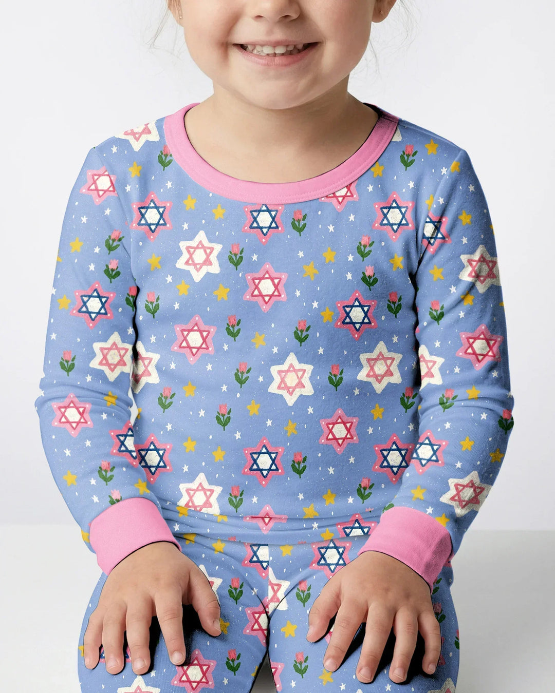 Zweiteiliges Langarm-Pyjama-Set mit Sommerfrüchten