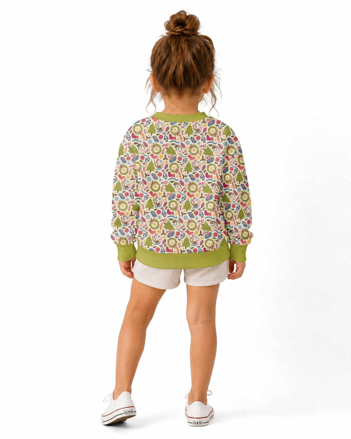 All Over Christmas Fun Bamboo Crewneck Sweatshirt