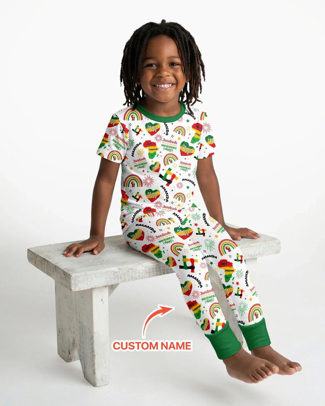 Zweiteiliges, kurzärmliges Pyjama-Set mit Marienkäfern
