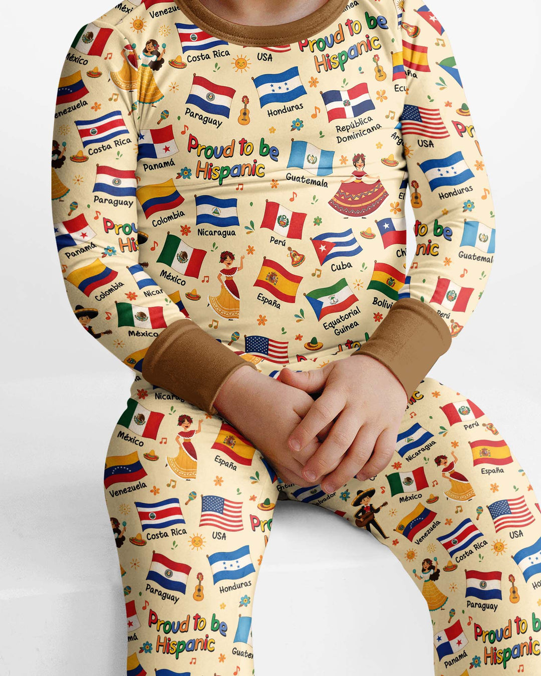 Proud To Be Hispanic Bamboo Two Piece Long Sleeve Pajama Set