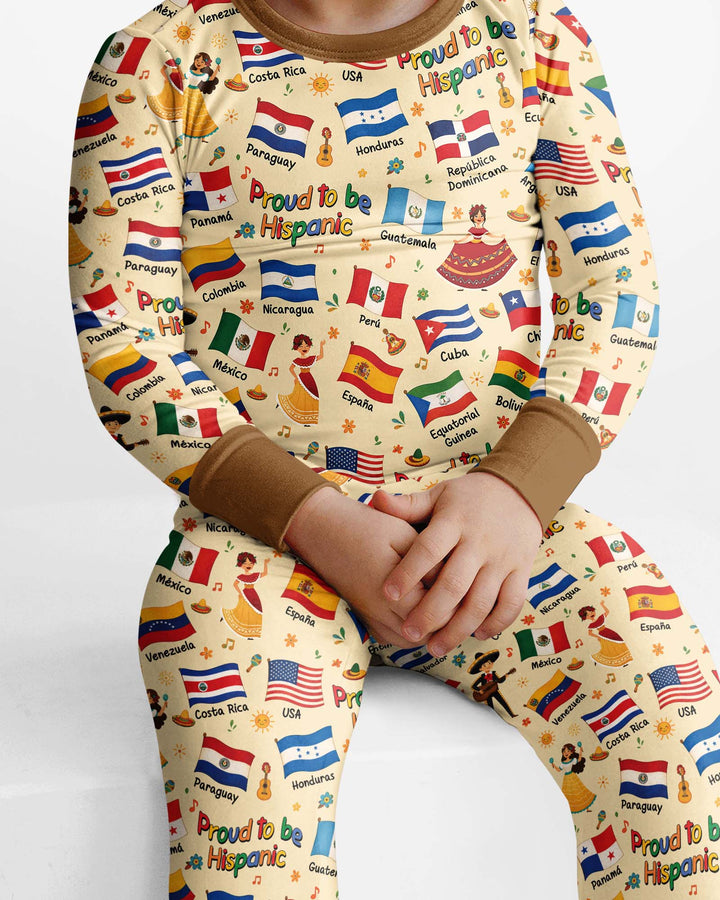 Proud To Be Hispanic Bamboo Two Piece Long Sleeve Pajama Set