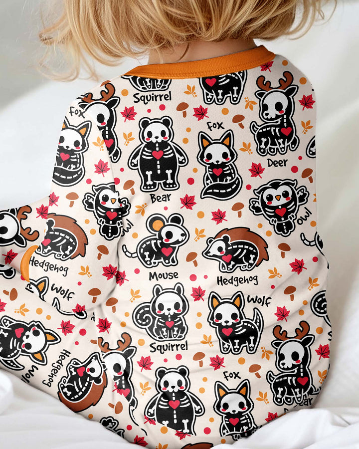 Autumn Charm Skeleton Cute Pet Bamboo Convertible Zippy