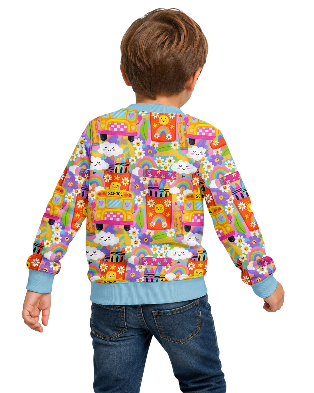 Retro Happy Classroom Bamboo Crewneck Sweatshirt
