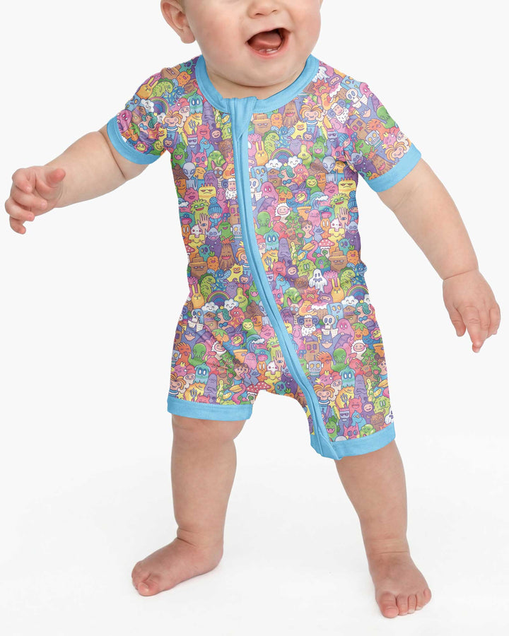 Doodle Characters Pastel Bamboo Shorty Zippy