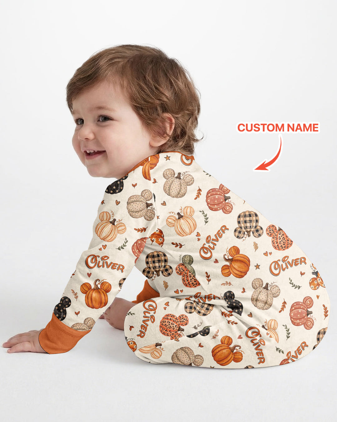 Custom Name Preppy Fall Mouse Bamboo Convertible Zippy
