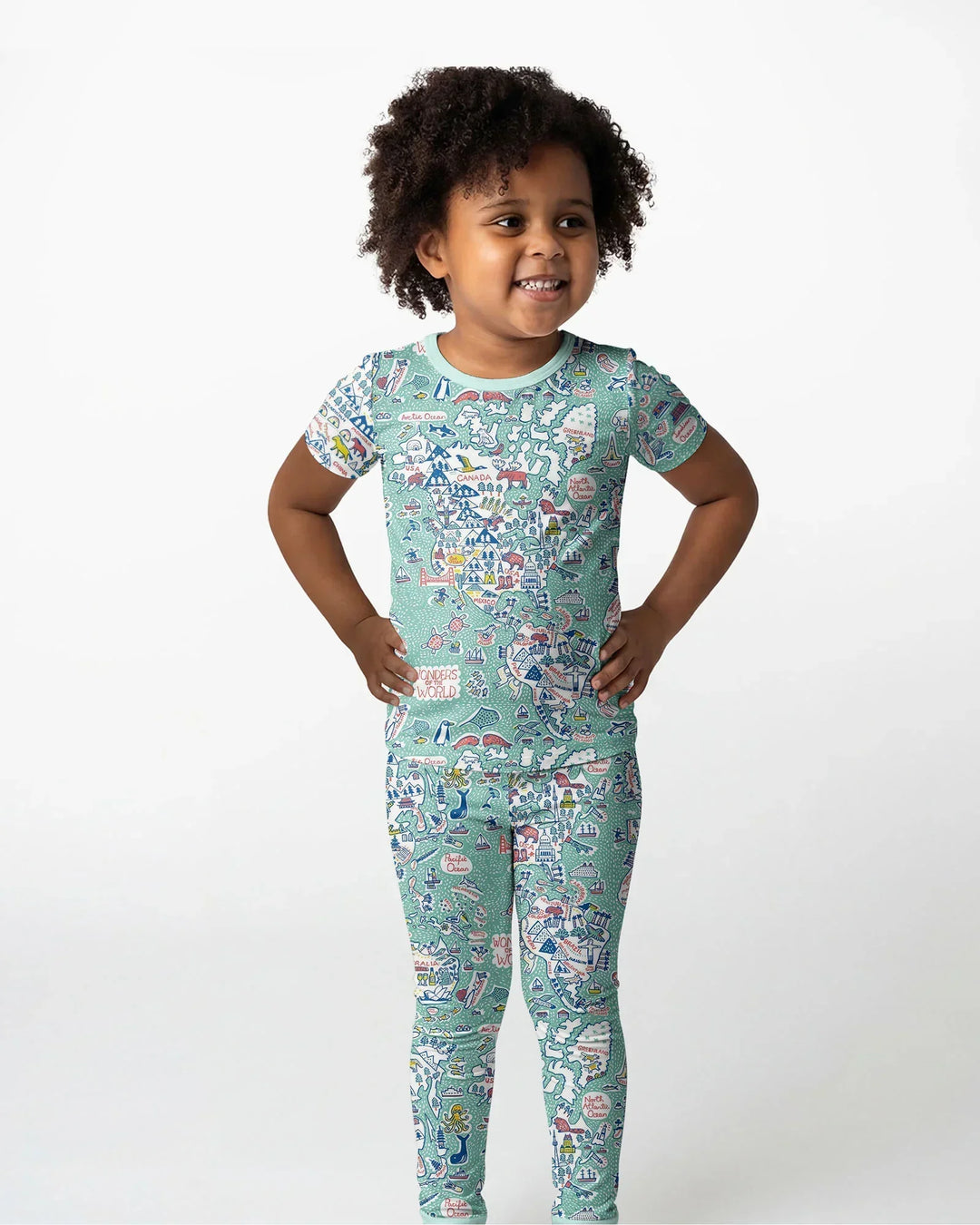 Zweiteiliges, kurzärmliges Pyjama-Set mit Marienkäfern