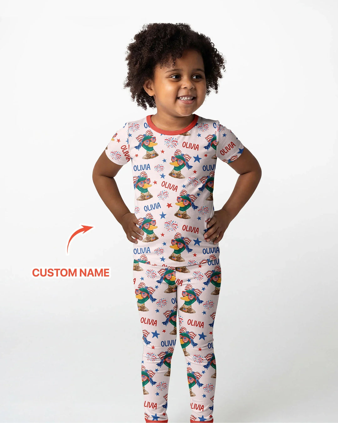Zweiteiliges, kurzärmliges Pyjama-Set mit Marienkäfern