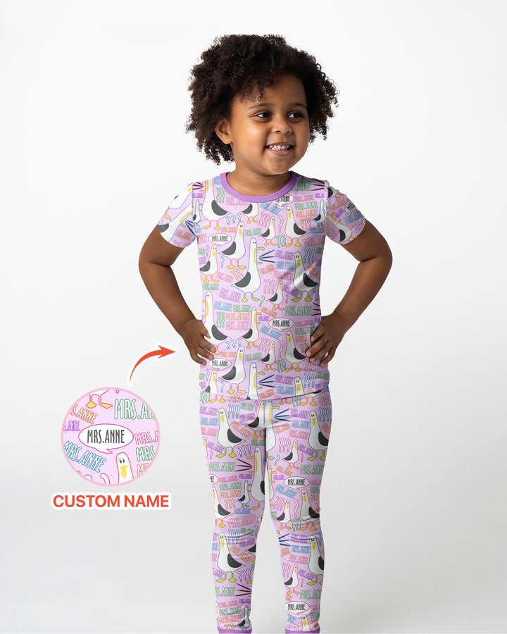 Zweiteiliges, kurzärmliges Pyjama-Set mit Marienkäfern