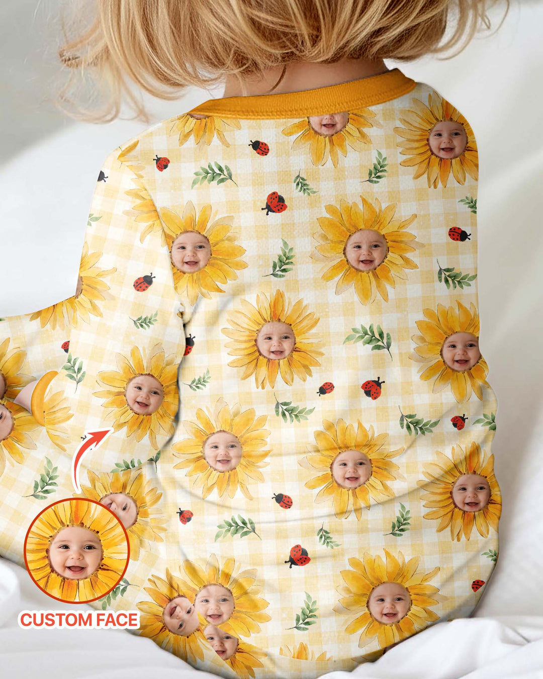 Gerippte Babykleidung mit individuellem Foto - Weich &amp; Skizzenhaft