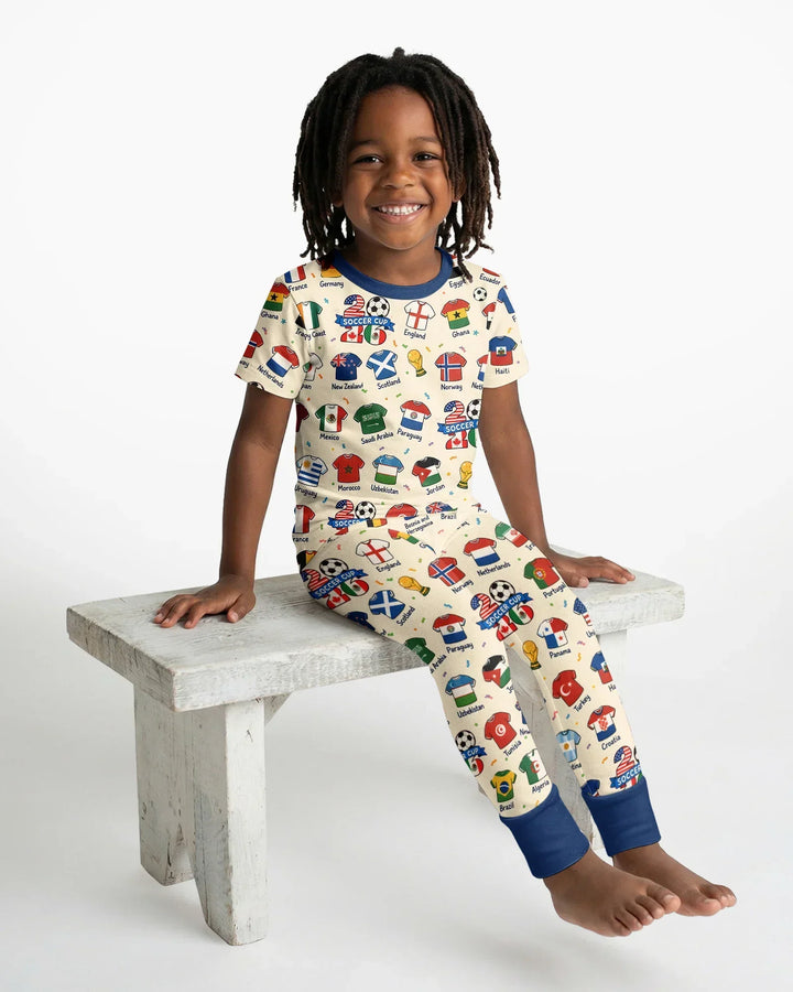 Zweiteiliges, kurzärmliges Pyjama-Set mit Marienkäfern