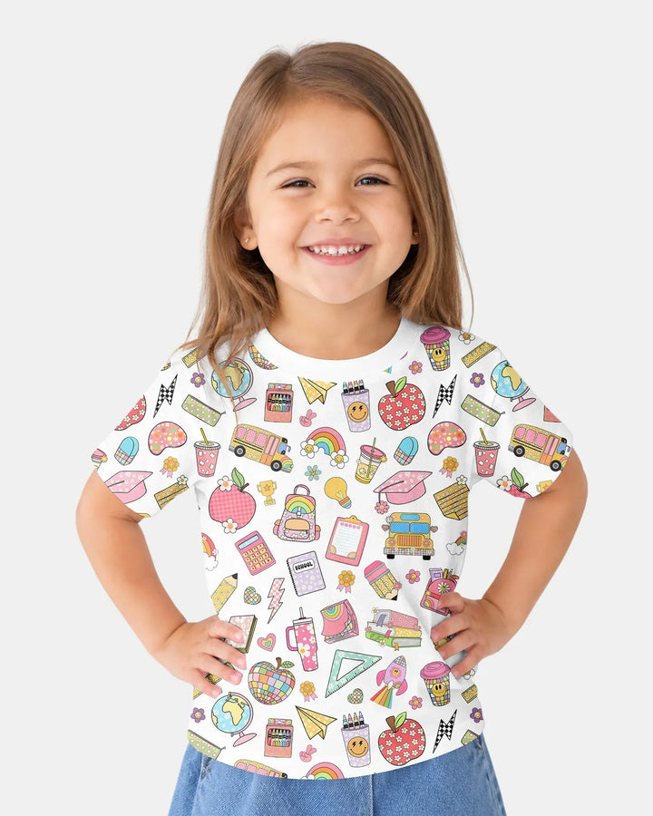 Preppy Back to School Bamboo Crewneck T-Shirt
