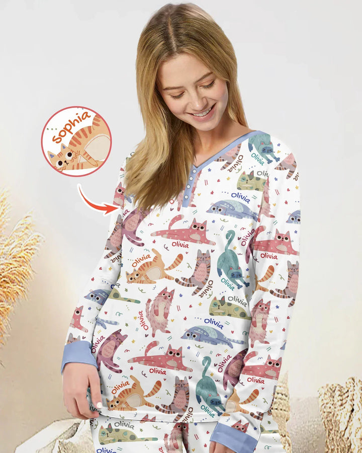 Template Damen Pyjama-Set aus personalisiertem Bambus