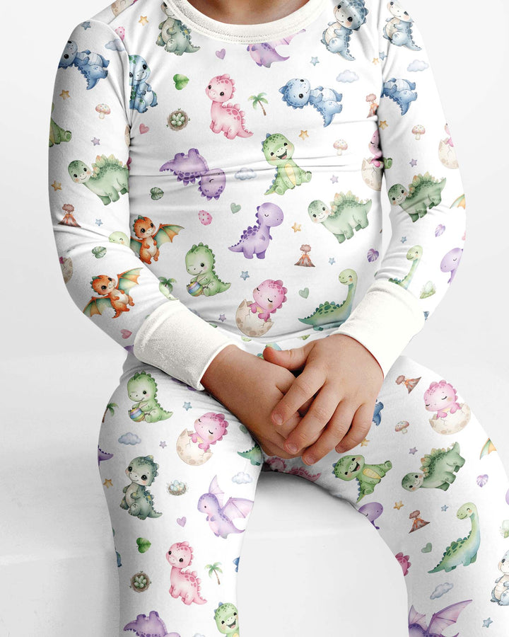 Kawaii Teddy Bamboo Two Piece Long Sleeve Pajama Set
