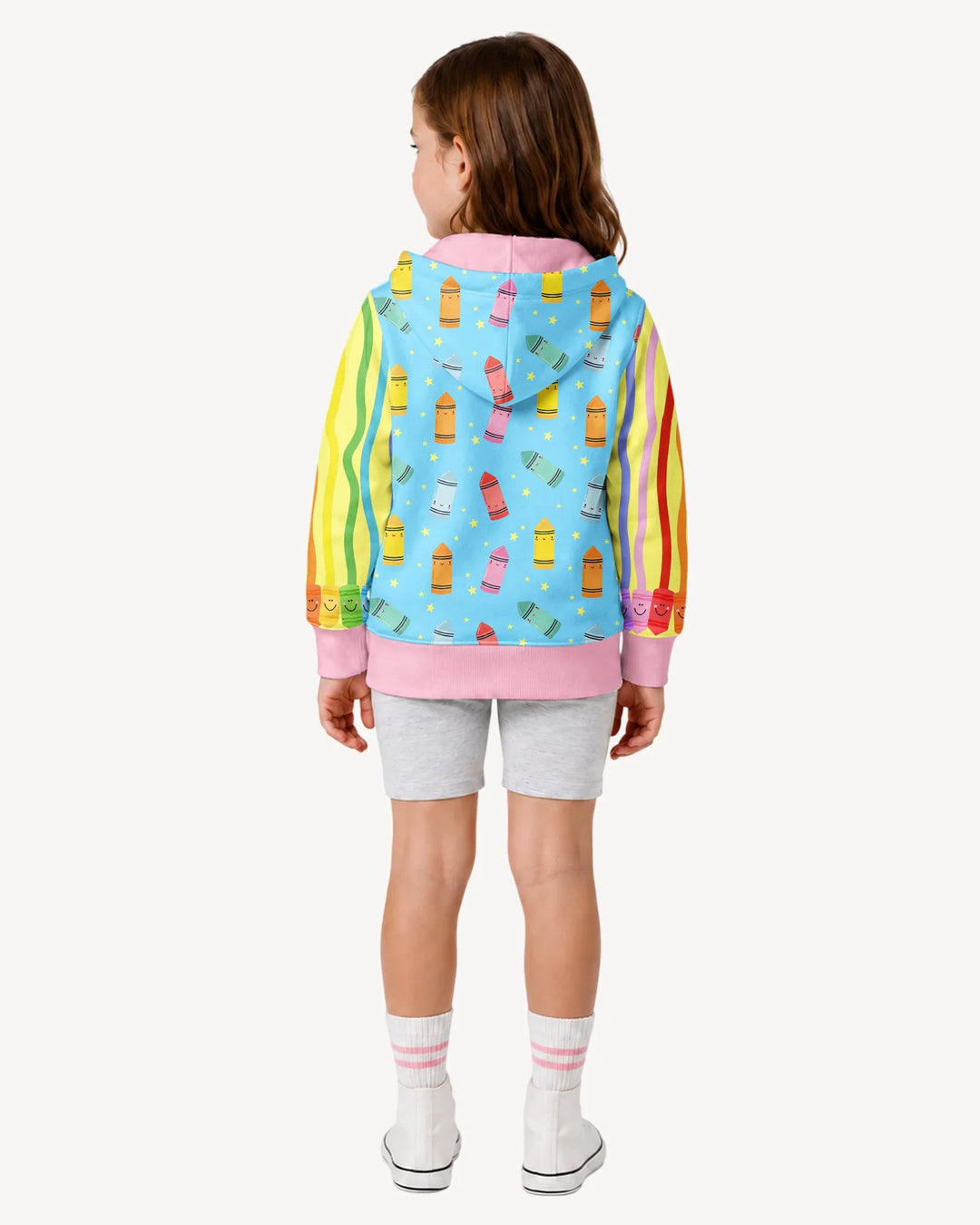 Happy Crayon Friends Bamboo Zip Hoodie