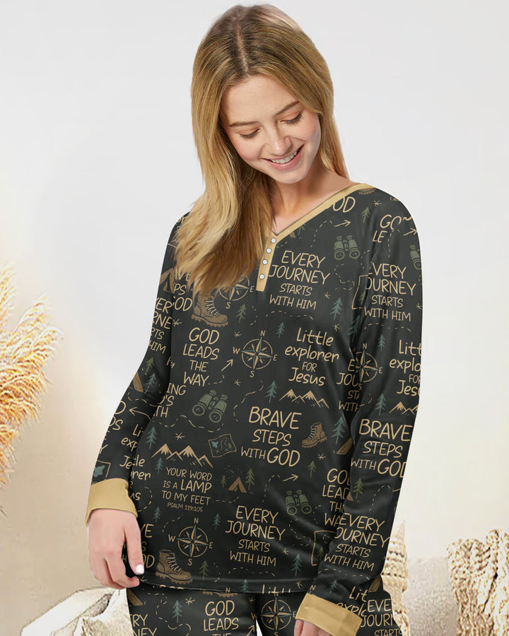 Little Explorer God Leads The Way Bamboo Women Pajama Set
