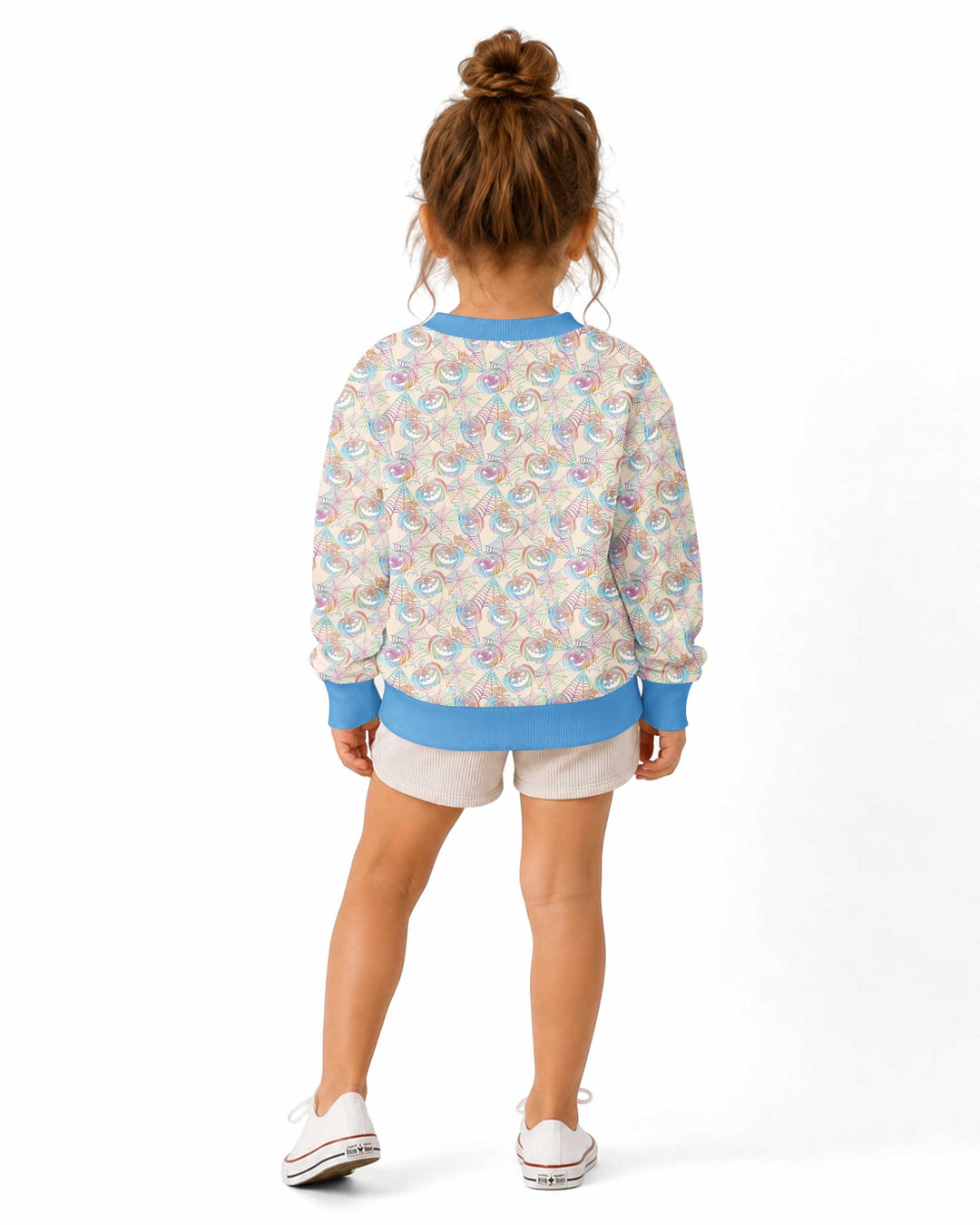 Pastel Halloween Jack O Lanterns Bamboo Crewneck Sweatshirt