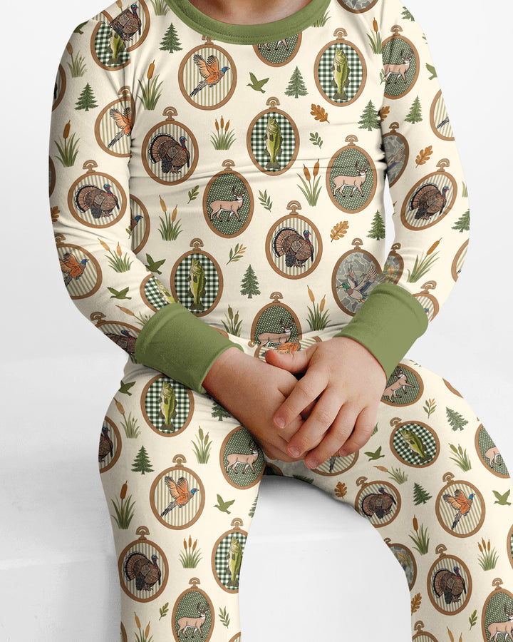 Hunting Season Bamboo Two Piece Long Sleeve Pajama Set