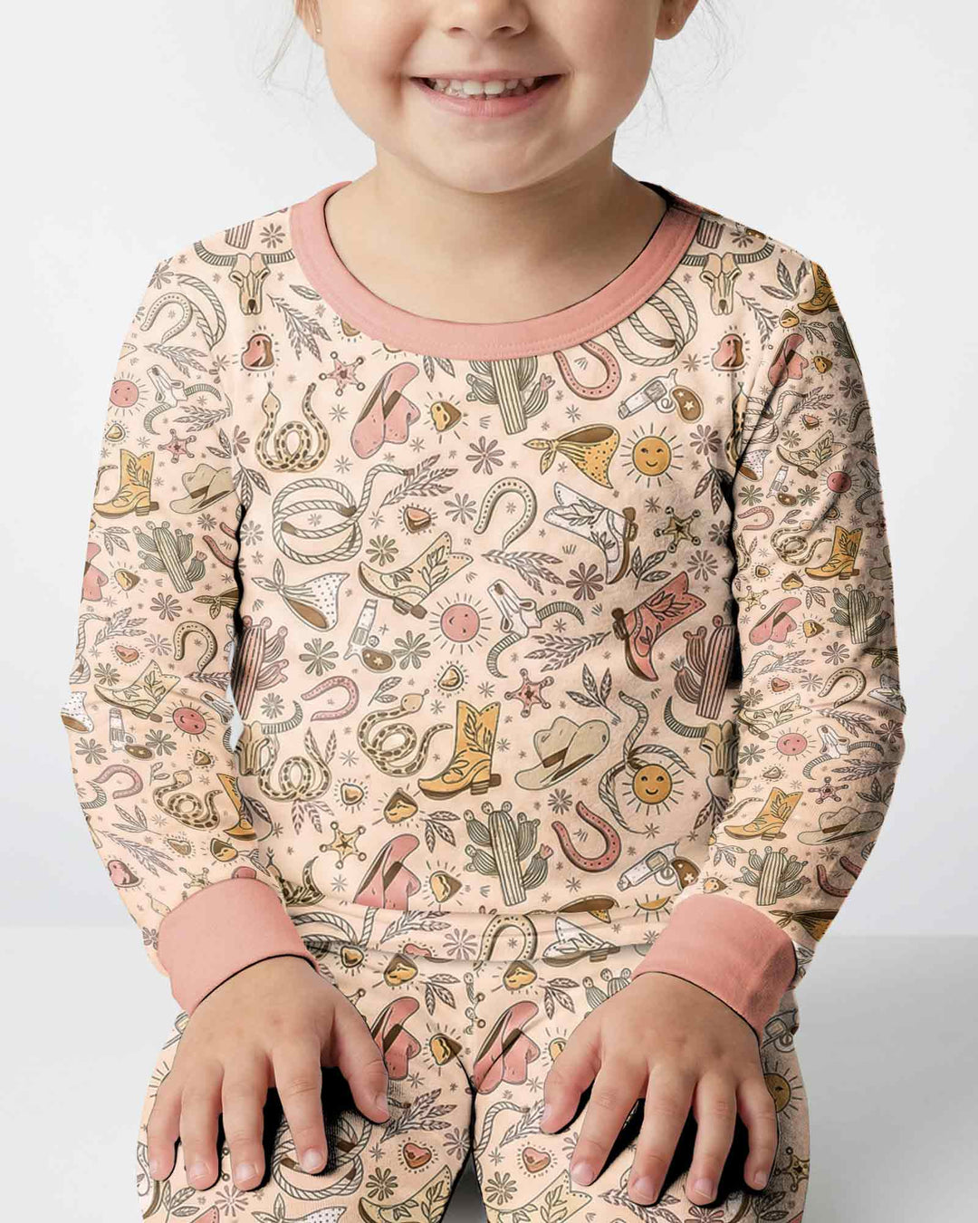 Zweiteiliges Langarm-Pyjama-Set mit Sommerfrüchten