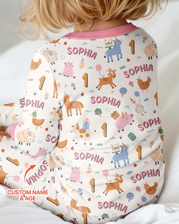 Personalized Farm Animals Birthday Bamboo Convertible Zippy