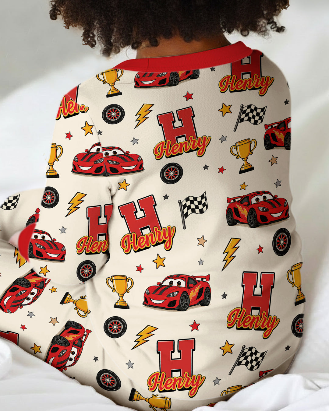 Funny Fast Car Bamboo Two Piece Long Sleeve Pajama Set