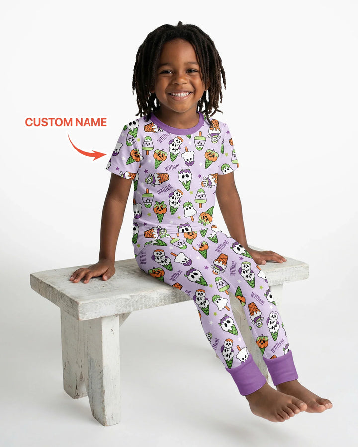 Zweiteiliges, kurzärmliges Pyjama-Set mit Marienkäfern