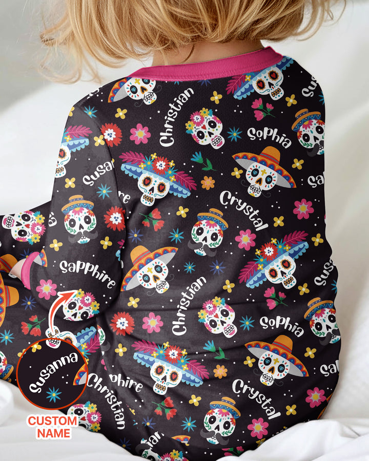 Custom Name Dia De Los Muertos Bamboo Convertible Zippy