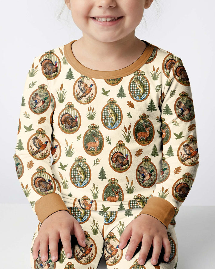 Hunting Season Family Matching Bamboo Two Piece Long Sleeve Pajama Set